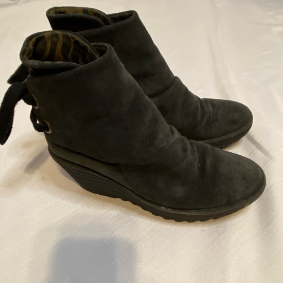 FLY London Suede Booties - Picture 1 of 7